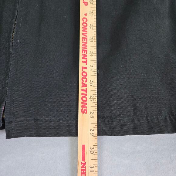 Marino Bay Men's Canvas Hooded Barn Chore Black & Gray Sweatshirt Lined Jacket - Picture 15 of 16